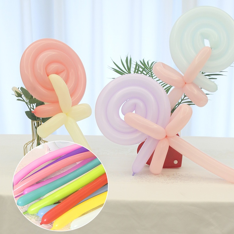 Balon Twist Macaron / Balon Panjang / Balon Cacing / Balon Pentil Satuan ( 1 Pcs )