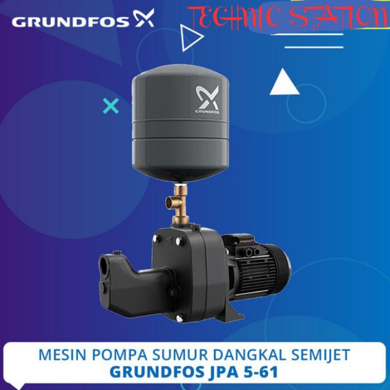 Jual JPA 561/P5 PTV Pompa Air Semi Jet Pump Grundfos JP Basic 5