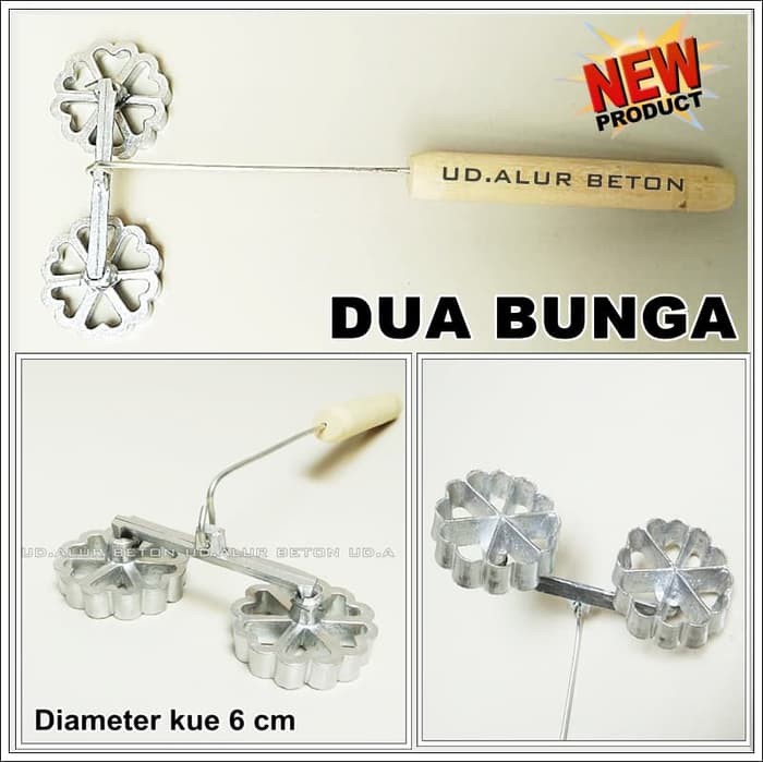 Cetakan Kue Kembang Goyang Dua Bunga ck1086