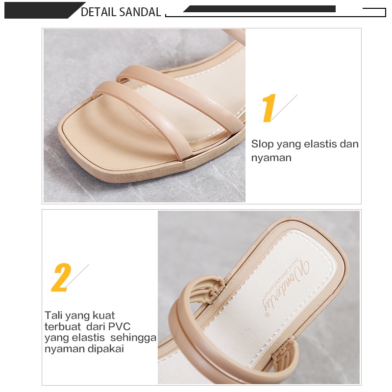 Sepatu Korea Jelly Wedges Wanita | Sandal Slop Wedges Jelly Karet Wonderly | Sandal Jelly Import Tawana | 713-1