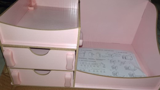 Bdp012 - Rak Kosmetik Bahan Kayu Desktop Storage Cermin Make Up Kuas