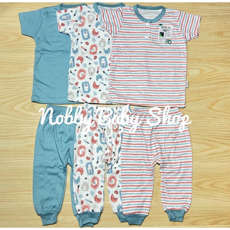 Cainito Baby Wear Setelan Oblong Pendek Pajang Kancing Dada SML