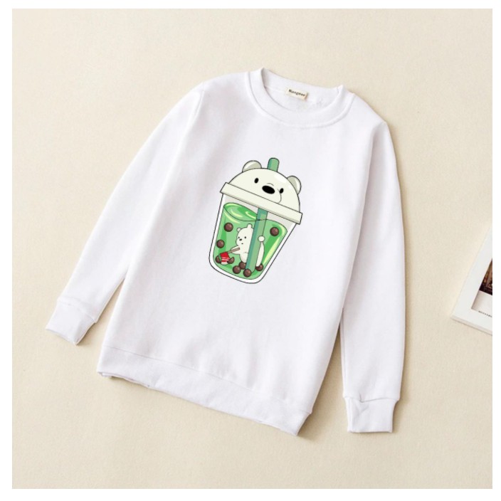 SWEATER WANITA CUTE BEAR FLEECE TEBAL PREMIUM TERBARU,