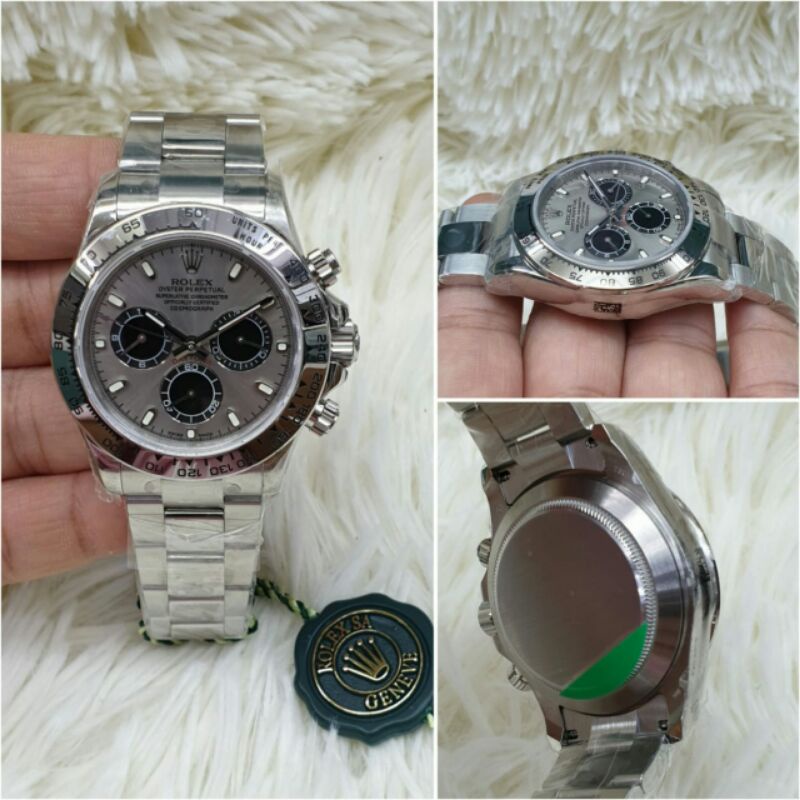 jam tangan pria rolex daytona automatic mesin swiss JH original
