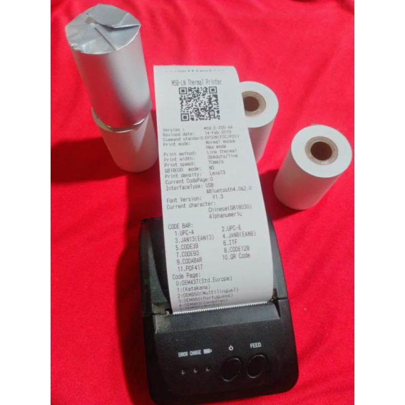 

kertas thermal kasir/setruk polos 57x38 untuk semua mesin EDC