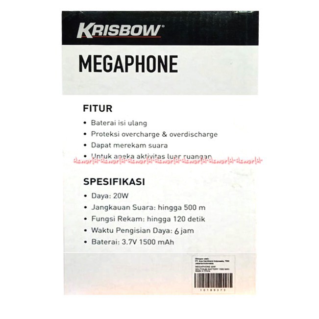 Krisbow Handy Megaphone Pengeras Suara Untuk Outdor 20w Pakai Baterai Kris Bow Mega Phone Speaker Portable Untuk Demo Acara