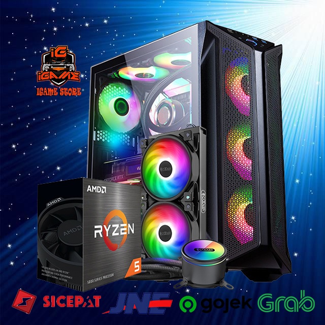 PC GAMING AMD Ryzen 5 5600X/RTX 3060 12GB/DDR4 32GB/NVME/HDD NAMPOL Editing-Rendering