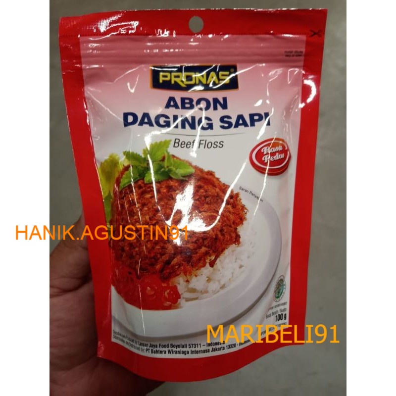 

Pronas Abon Daging Sapi Pedas Pouch 100gr maribeli91