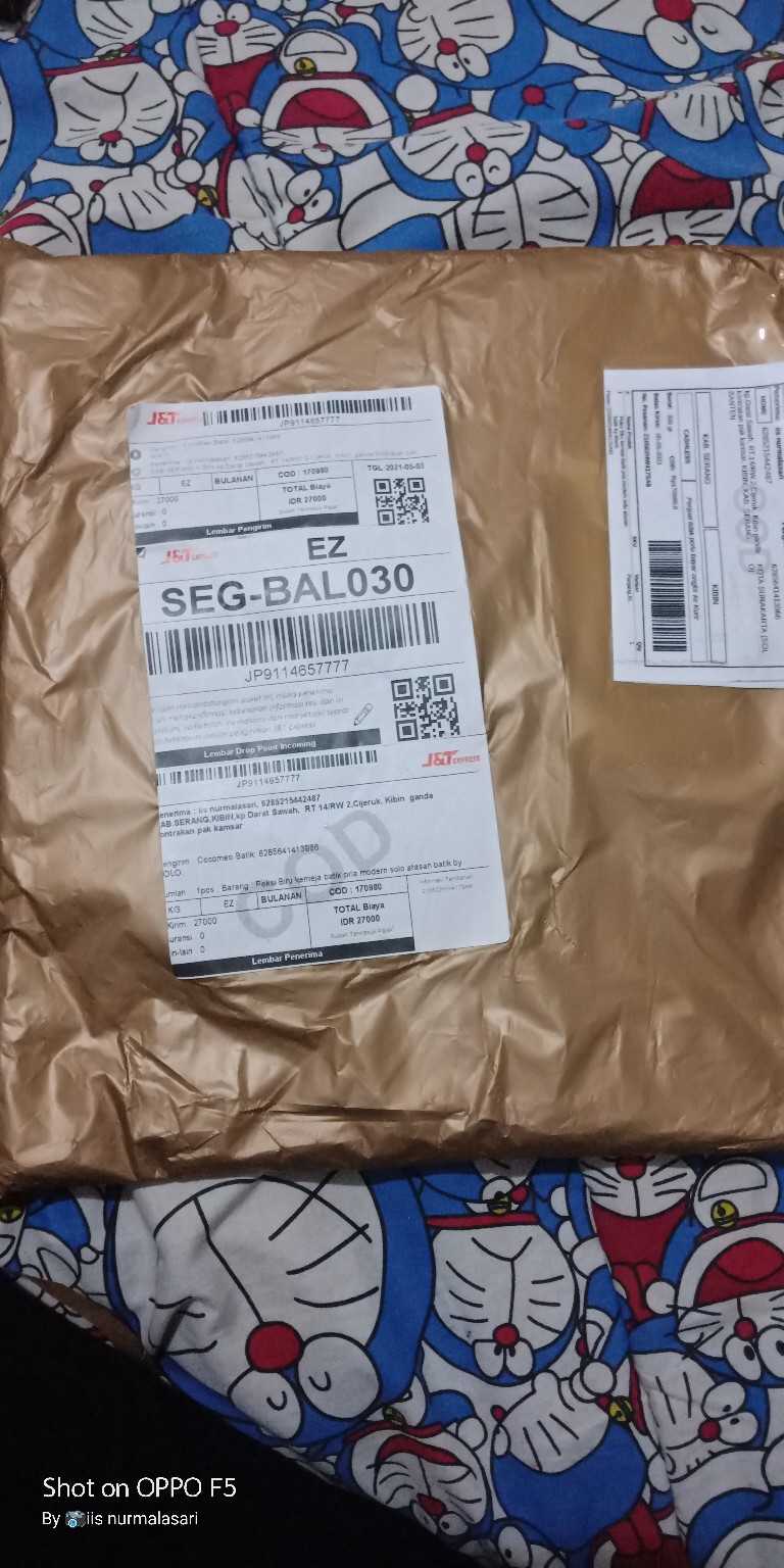 Peksi Biru Kemeja Batik Pria Modern Solo Atasan Batik By Kharis