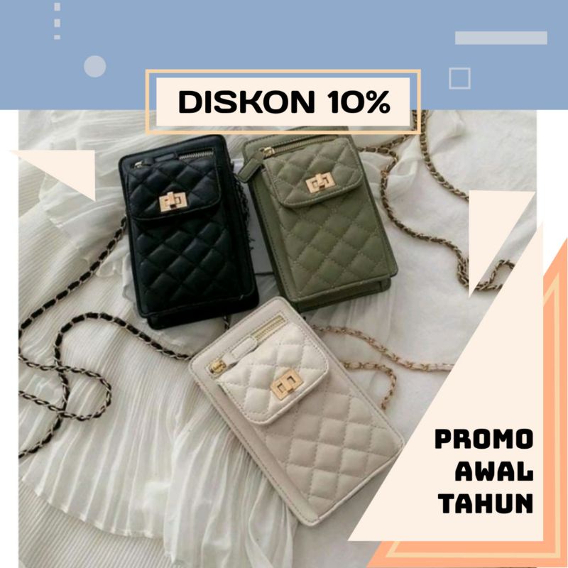 RENATA- TAS SELEMPANG WANITA TERBARU 2022 /TAS SELEMPANG WANITA MASUK HP & MAKEUP