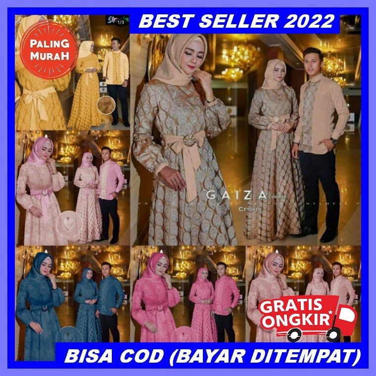 Gamis Couple Edward / Sarimbit Idul Fitri Keluarga /Gamis Couple Lebaran 2022 / Gamis Couple Terbaru
