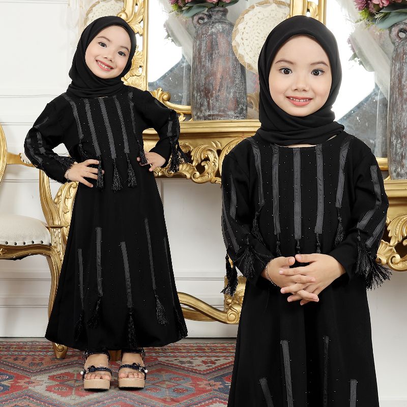 Gallery Exclusive Abaya Hitam Anak Turkey 01