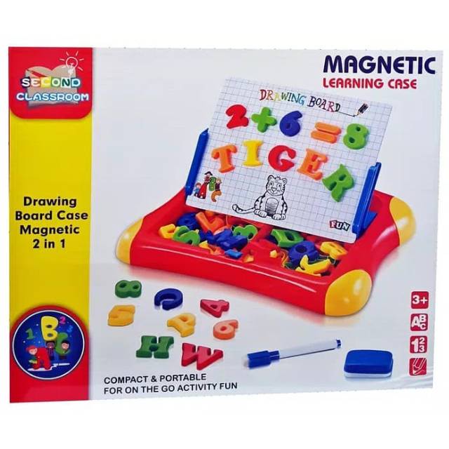 Magnetic Learning Case 2 in 1 - Mainan Papan Tulis Magnet Anak Edukasi