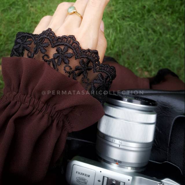 Floor Round Overhead Over Head Long Khimar Renda Busui Jetblack Wolfis Mta Hijaaz Taqwawear