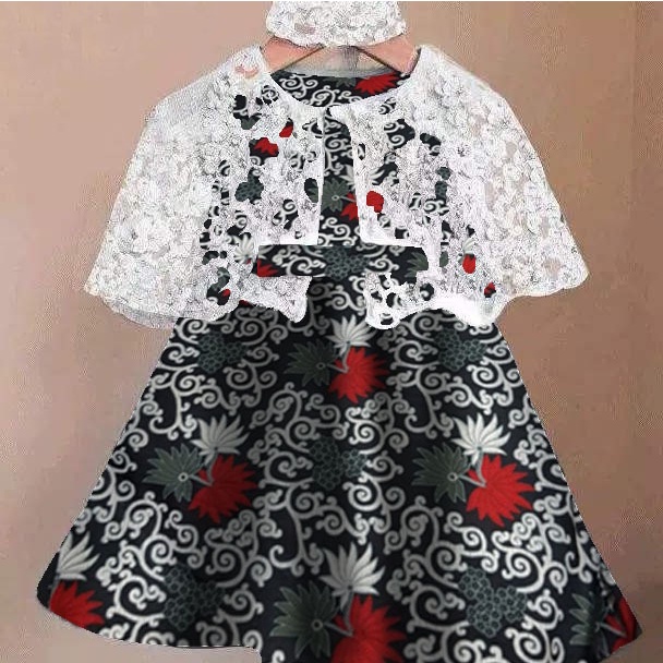 FWG - DRES KELLY BATIK / DRESS ANAK PEREMPUAN / DRESS / BAJU ANAK KEKINIAN / MINI DRESS / GAUN PESTA