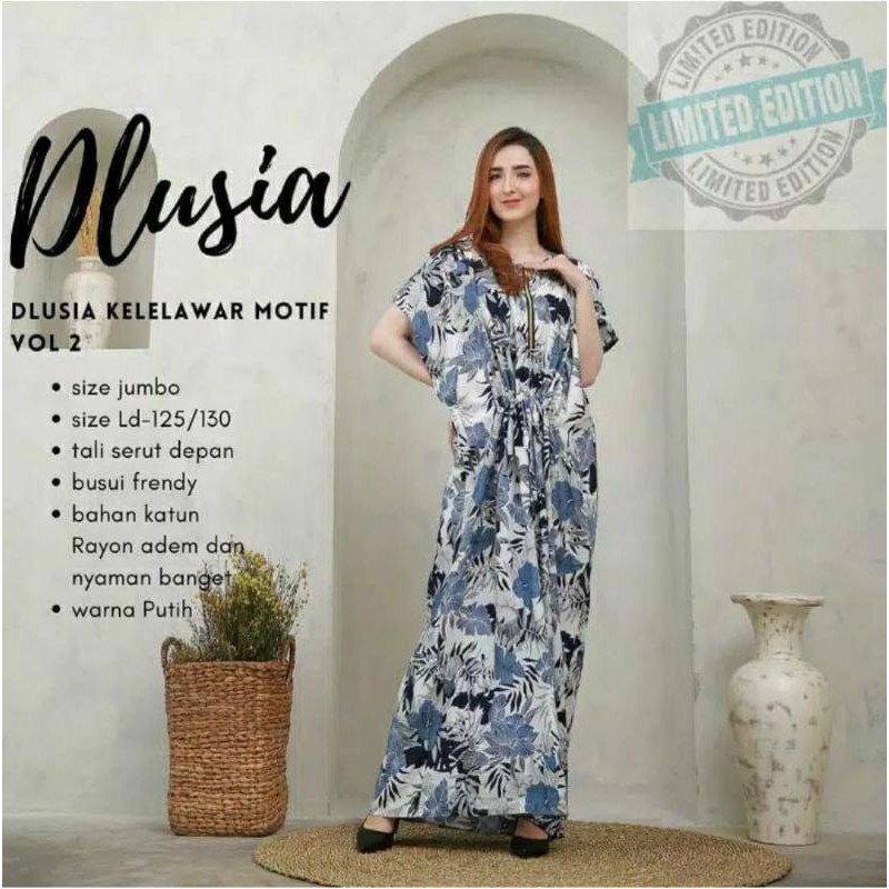 DLUSIA DRESS JUMBO / JUMBO / DRESS / BUSUI / BAJU LEBARAN / DAILY DRESS