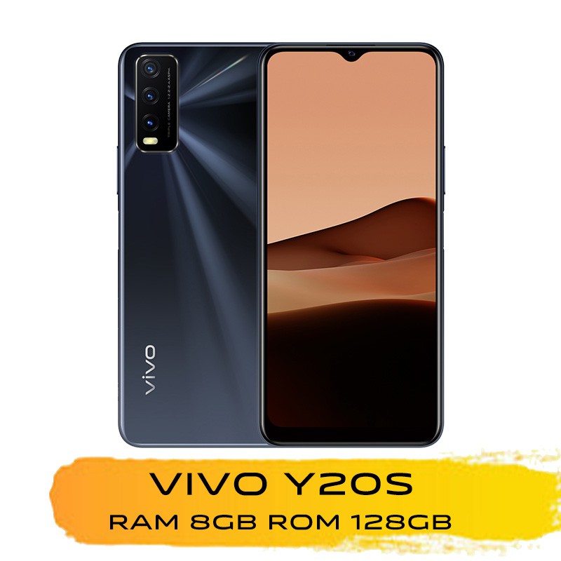 Y21S RAM 4GB ROM 128GB Garansi Resmi Original Handphone vivo murah HP vivo y20s baru hp vivo y21s baru produk bisa cod gratis ongkir bisa cicilan 0% dp kredit-Y20S Hitam 8/128