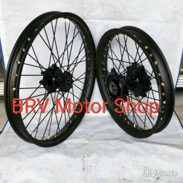 Velg Honda Crf 150L - Velg Crf Ring 18-21 Dan 16-19 Paketan Siap Pasang Tromol Asli Buat Honda Crf