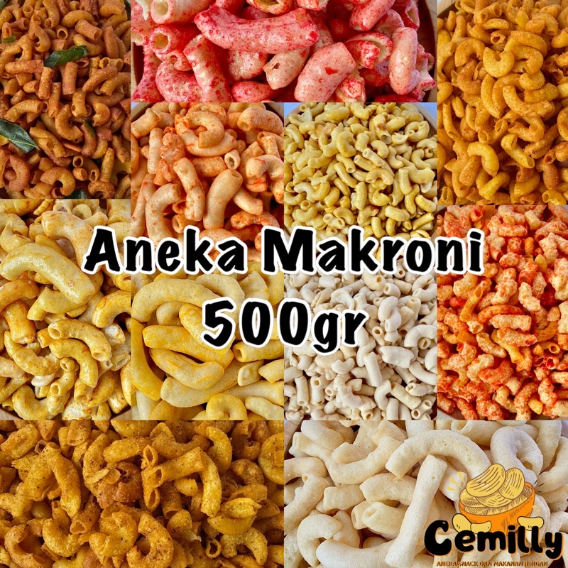 

[CEMILLY] 500gr Aneka MAKARONI Cemilan Snack Kiloan
