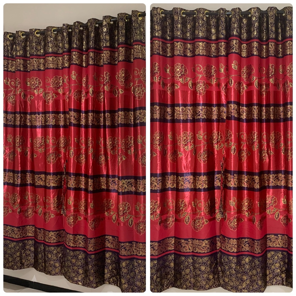 [ PINTU DAN JENDELA ] GORDEN SMOKRING MOTIF SULTAN BATIK PRADA MERAH