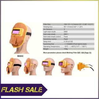 Kedok Kaca Mata Las Kulit Asli Otomatis