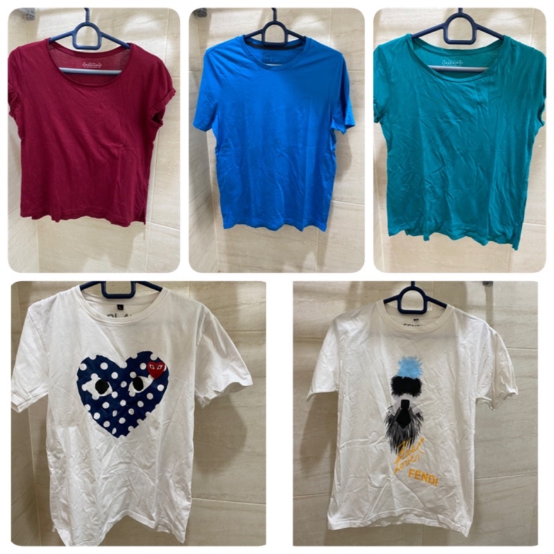 preloved kaos stradivarius giordano karl commes premium