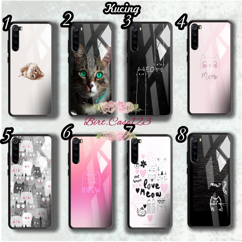 Case casing softcase silikon Gambar KUCING back case glass realme c1 c2 c3 3pro x xt 2 5 5pro 6 etc