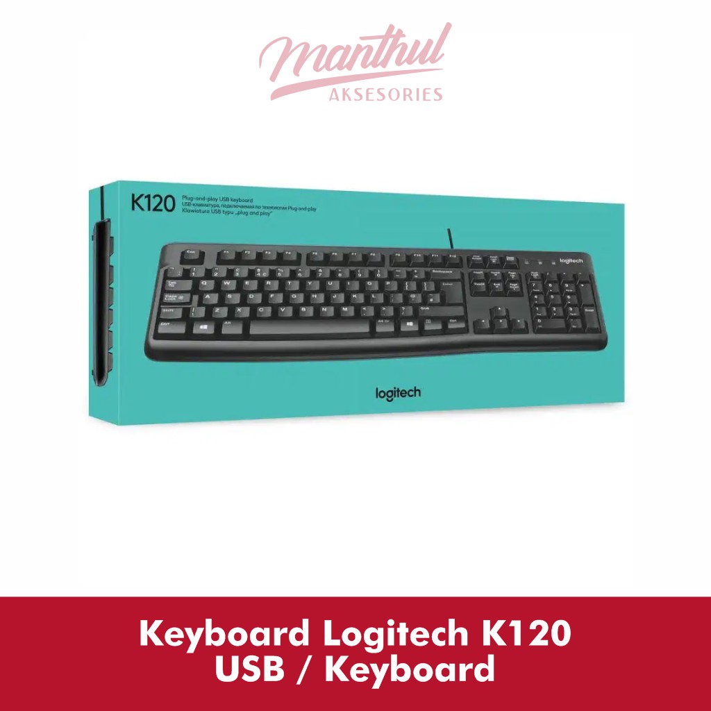 keyboard Logitech K120 USB Keyboard Komputer PC