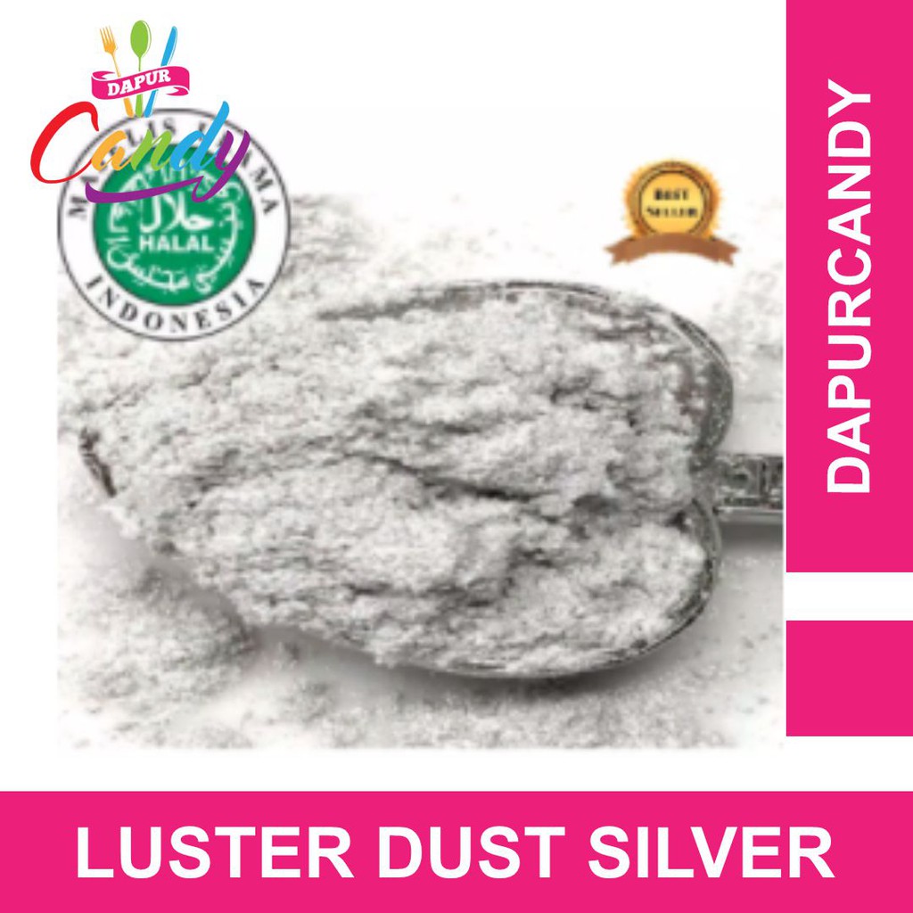 

DapurCandy - Luster Dust Silver (Bubuk Perak) -HALAL - Dekorasi Kue