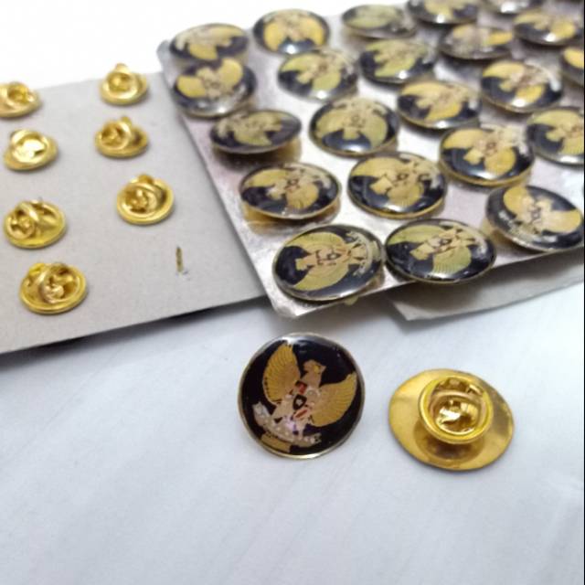 Pin Garuda Bulat 2cm Pin Burung Garuda Bulat Paku Satuan PREMIUM