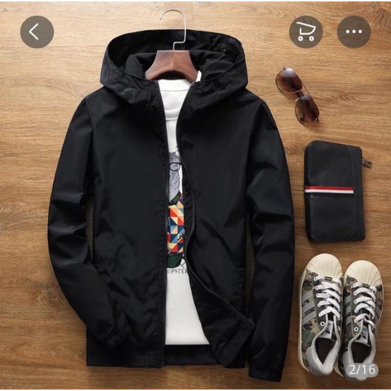 jaket pria parasut anti air