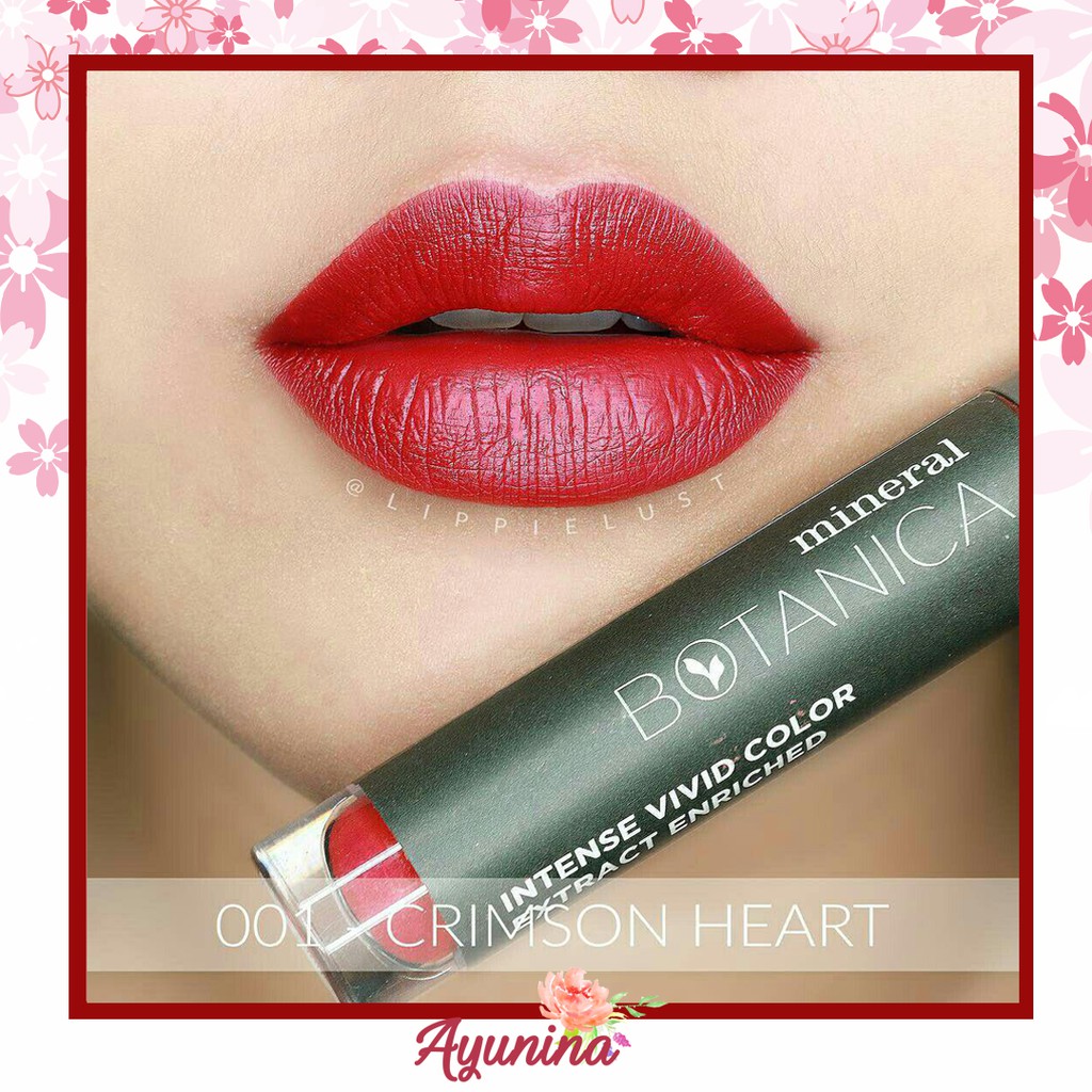 Lipstik Matte - Mineral Botanica SMLC Crimson Heart - Lipstik - Lipstik Cair - Lip Cream