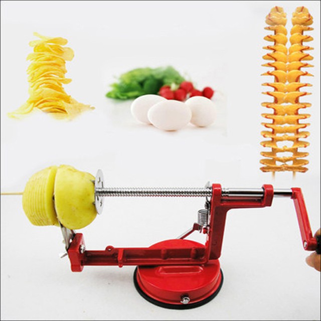HJK Spiral Potato Slicer Chips Pengiris Pemotong Serutan Parutan Putar Ulir Keripik Kentang Ubi