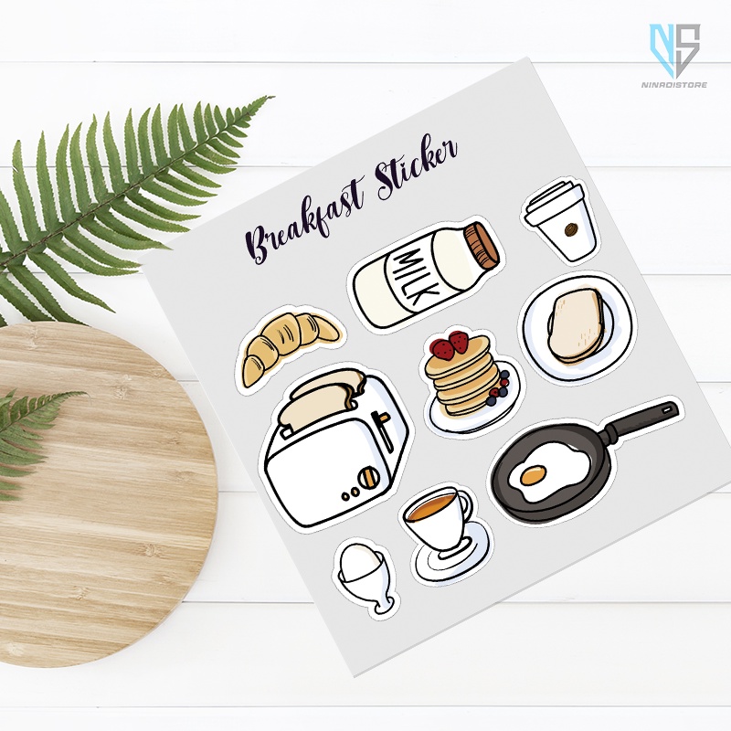 

Sticker Set Diary Book Aesthetic Sticker Decoration Stiker Tumblr Botol Hp Laptop Stiker 2D vinyl Lucu Viral Sticker DIY stiker set Breakfast