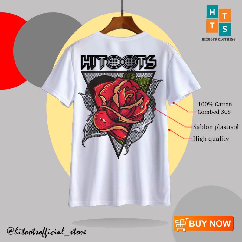 kaos pria original hitoots flower