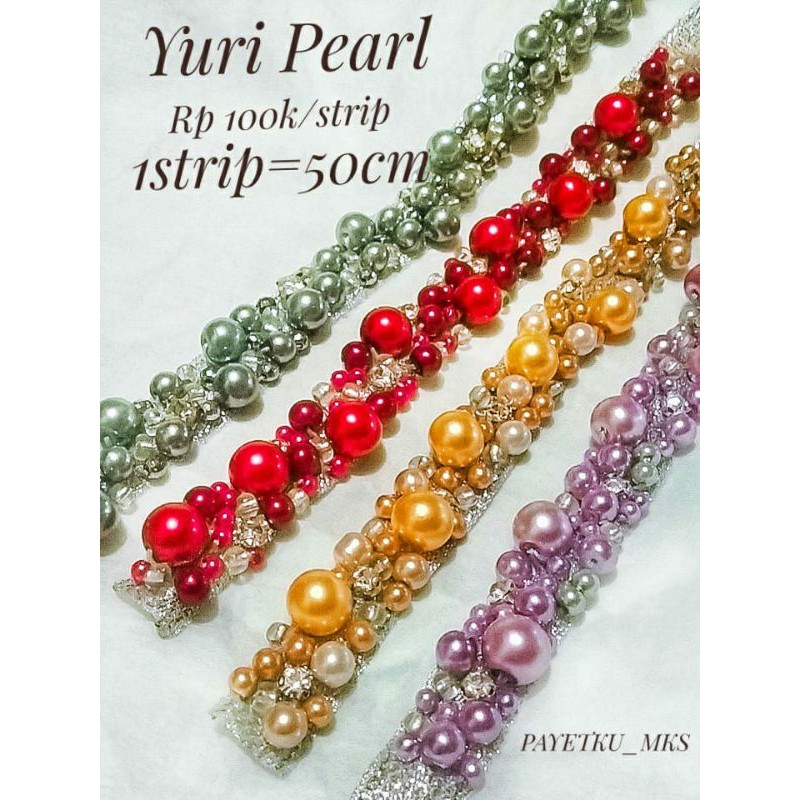 PAYET RANGKAI / RENDA MUTIARA / MUTIARA RANGKAI / PAYET RANGKAI MUTIARA