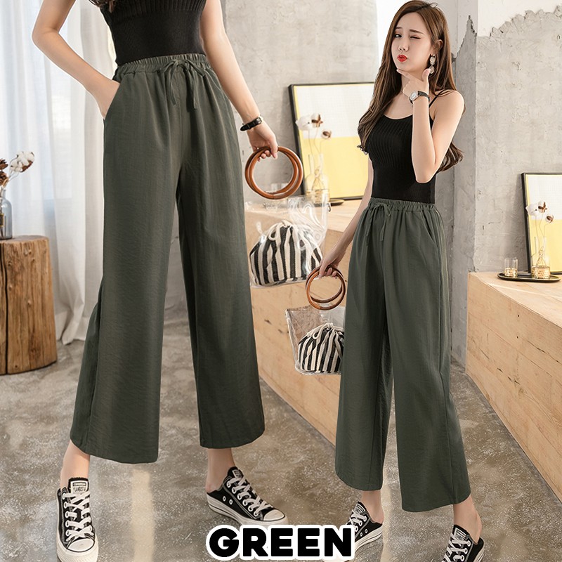 KARAKOREA 623 Linen Highwaist Kulot/Celana Panjang/Kulot Linen Premium/Celana Kantor/Cullote/celana wanita/celana kulot/Celana korea/kulot korea/Celana linen/Pants korea