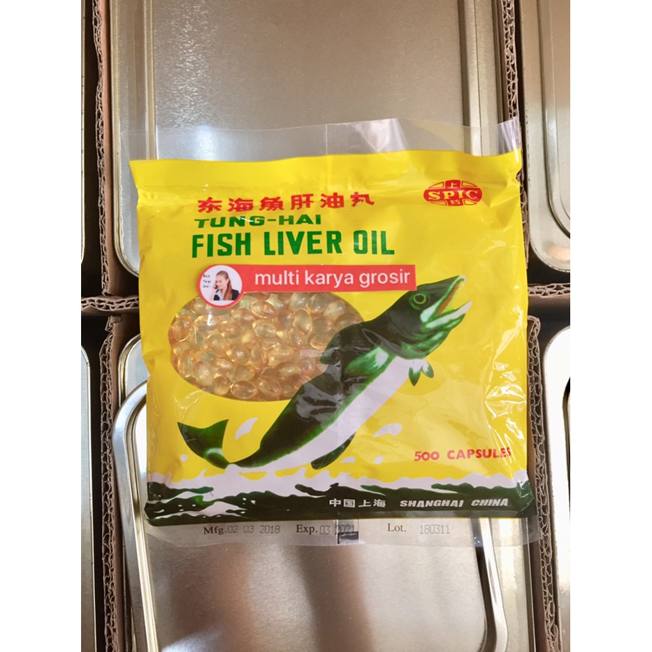 Jual Minyak Ikan Tung Hai Fish Liver Oil Isi 500 Kps Tunghai Original