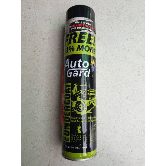 Autogard Premium Undercoat Rubberized Flinkote Anti Karat Hitam Original 480gr