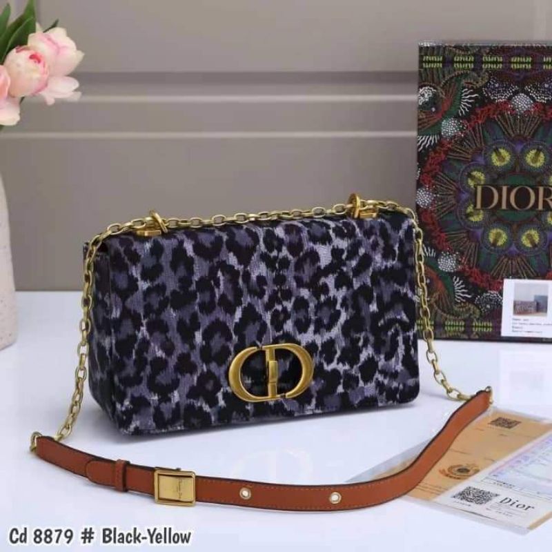 NEW ITEM d*r caro leopard tas leopard macan free box