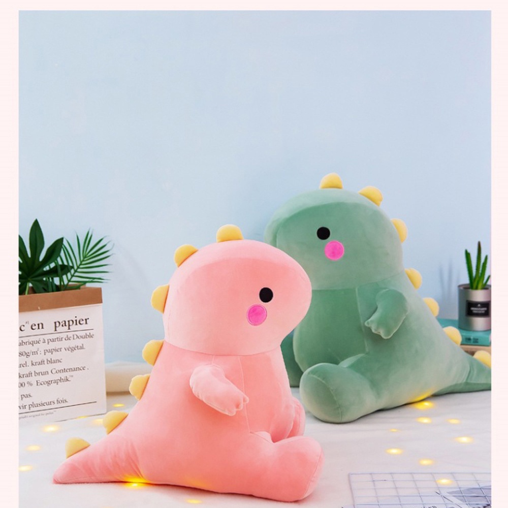 QUINTON Lovely Dinosaur Super Soft Dino Dolls Plush Toys Hug Doll Home Decor Cartoon 22-60CM Sleep Pillow Kids Stuffed Animal/Multicolor