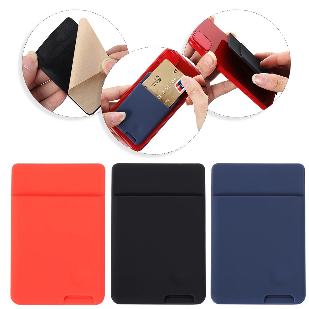 CARD HOLDER STICKY TEMPAT KARTU HANDPHONE WALLET PHONE