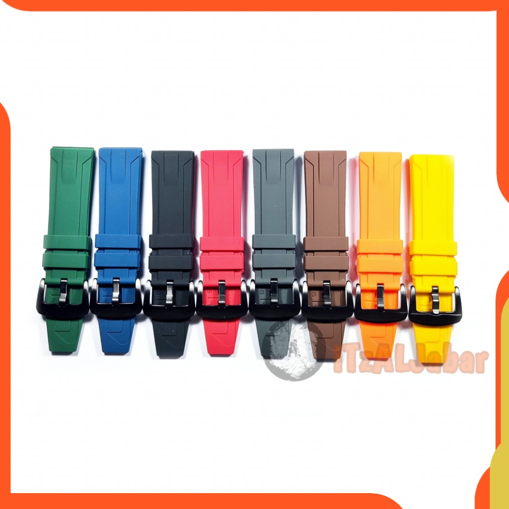 Tali jam tangan Karet 24mm rubber strap Tali jam karet 24mm wh141