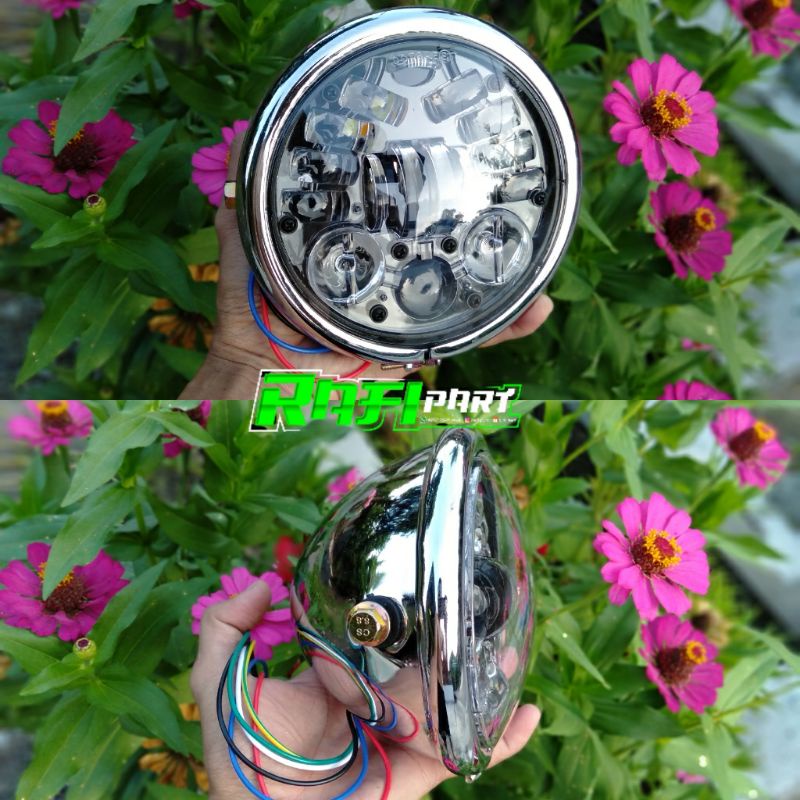 DAYMAKER 5,75 INCH SET BATOK//LAMPU DAYMAKER 5,75 INCH 16 LED SET BATOK PESEK KROM KOTA PUTIH SEIN K