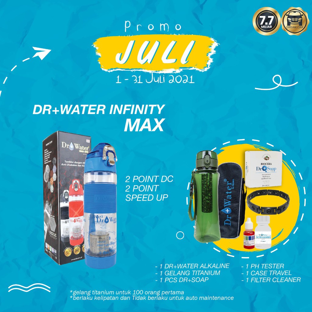 Promo Juli Dr Water Infinity MAX - Voucher Paket Infinity MAX