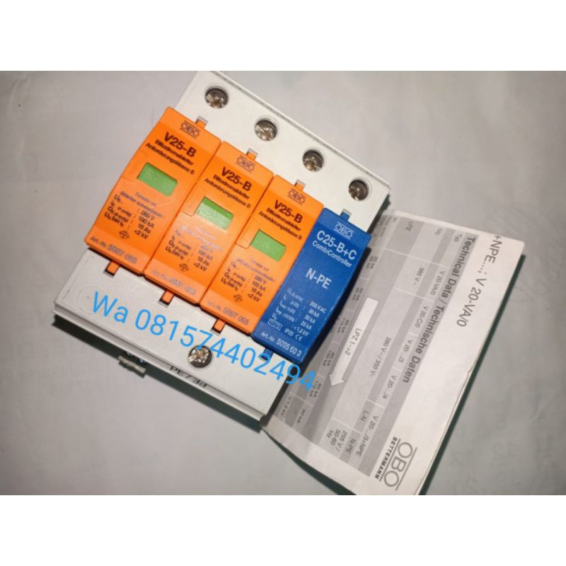 Arrester OBO V25-B /3 + N-PE 4Pole 3Phase