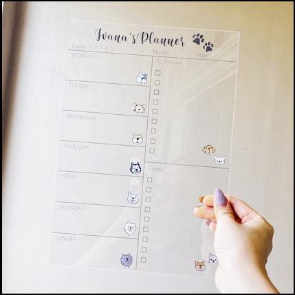 

CUSTOM ACRYLIC WEEKLY PLANNER DAN TO DO LIST - A3, POLOS