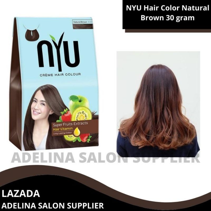 ORIGINAL NYU CREME HAIR COLOUR NATURAL BROWN 4.00 / CAT PEWARNA RAMBUT NYU BROWN