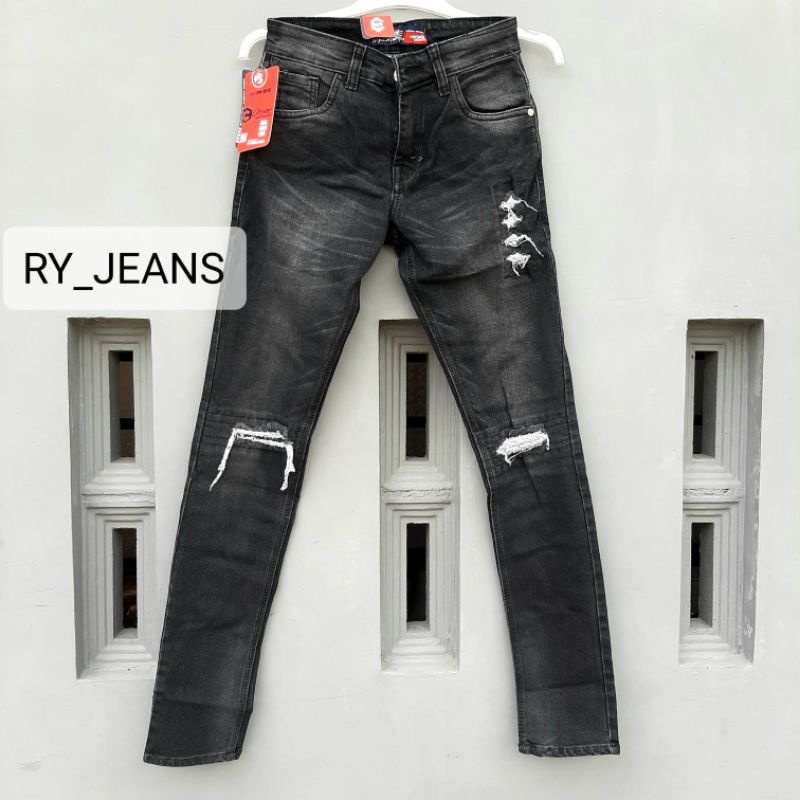 celana jeans pria cmje jeans sobek street ripped jeans