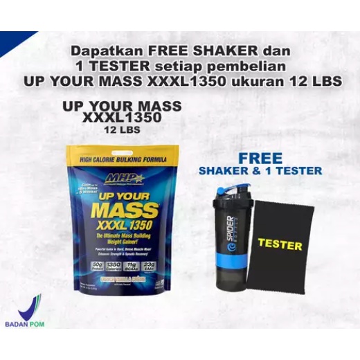 MHP UP YOUR MASS 12 LB LBS 12LB 12LBS SUSU WHEY PROTEIN GAINER FITNES FITNESS GYM OLAHRAGA UNTUK PRIA DAN WANITA CUTTING BULKING DIET MAINTENANCE FAT LOSS ON OPTIMUM NUTRITION GOLD STANDARD 100 % 100% MUSCLETECH 90 NITROTECH MUSCLEMEDS CARNIVOR BPOM HALAL
